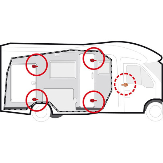 Safe Door Guardian FIAMMA - verrou, serrure de sécurité intérieur pour porte camping-car et fourgon