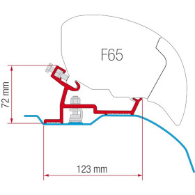 Kit F65/F80 Ducato L4 super long FIAMMA - pattes adaptateur pour store banne de fourgon aménagé