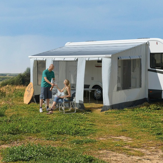 Store Dometic PW1000 Anodisé 3m Toile grise - Camping-car Caravane