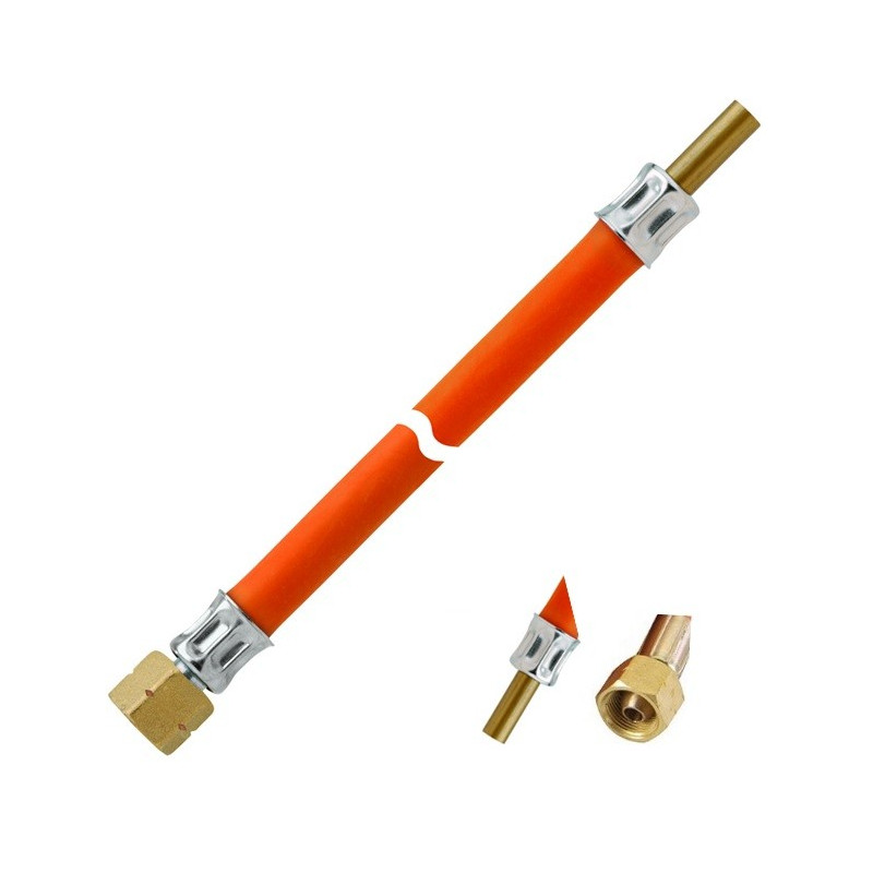 flexible de connection de robinet , filetage M8 x 1 , longueur 50 cm avec  écrou à joint 3/8