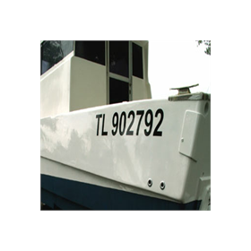 EUROMARINE - Chiffre adhésif noir 70 mm pour bateau