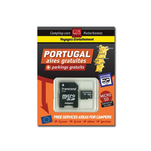 TRAILERS PARK Carte SD Portugal des aires gratuites de camping-car