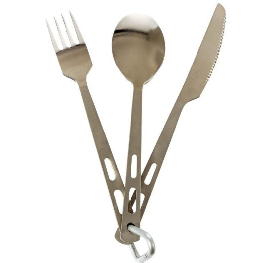 COUVERT CAMPING 3 PIECES INOX