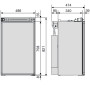 Schéma et dimensions DOMETIC RM 5380 Série 5, réfrigérateur trimixte gaz pour camping-car et fourgon aménagé.