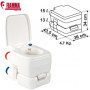 FIAMMA Bi-Pot 34 : wc chimiques de qualité à petit prix pour l'équipements des camping-cars, camions aménagés et bateau