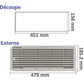 ABSFRD-VG-100 | LS100 DOMETIC - Grille de ventilation haut pour frigo à absorption de camping-car