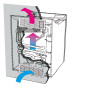 Schéma de montage d'un réfrigérateur Trimixte à absorbtion avec grille DOMETIC LS 100 et 200.