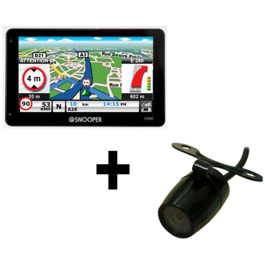 SNOOPER Pack/kit GPS pour camping-car CC5000 + Caméra de recul automatique, accessoire et équipement camping-car et fourgon