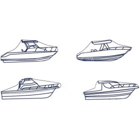 Housse, taud de protection & hivernage pour équipement des bateaux moteur et vedette avec ou sans cabine OCEANSOUTH Jumbo Cover