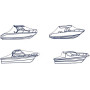 OCEANSOUTH Jumbo Cover : accessoire housse/bache/taud d'hivernage bateau moteur & vedette avec cabine de pilotage timonerie