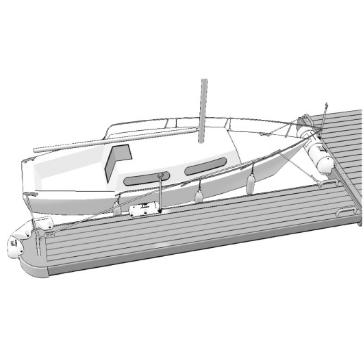 Bumper 3/4 ø 18 x 40 cm gonflé PLASTIMO - défense de ponton pour bateau - mise en place