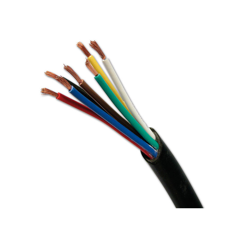 1m de câble de remorque 7x 1,0 mm² câble rond 7 pôles/brins