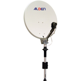 ALDEN Antenne satellite D65 parabole manuelle robuste idéale comme accessoire camping-car et fourgon aménagé.