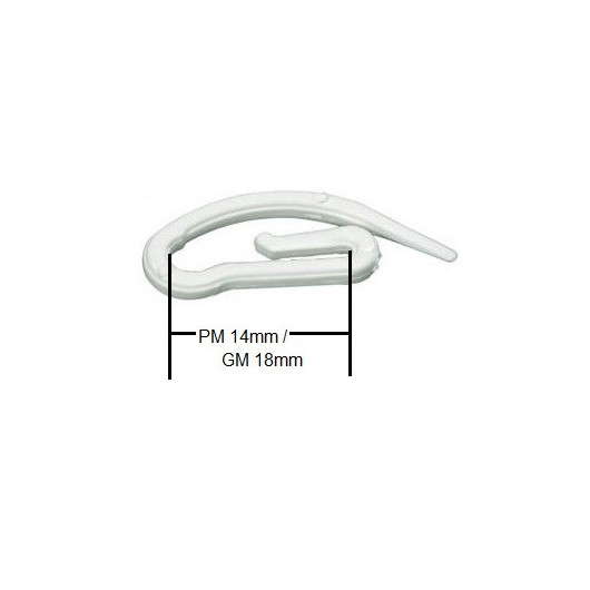 CLC Accessoires - Agrafe avec glisseur pour rideaux 650253