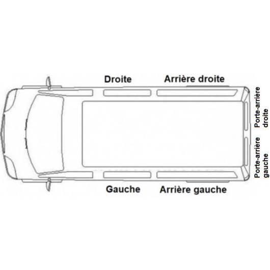 Joint d'étanchéité de porte avant gauche + droite d'origine VW T5