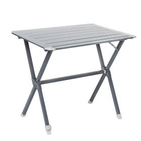 Table à clayettes aluminium 80 cm TRIGANO - table de camping alu compacte pour van & plein air