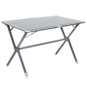 Table à clayettes aluminium 115 cm TRIGANO - table de plein air pour camping & pique nique