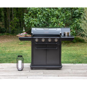 CAMPINGAZ Barbecue Onyx 4 S - bbq à gaz 4 bruleur plancha & grille a couvercle - terrasse maison & mobil-home - H2R Equipements