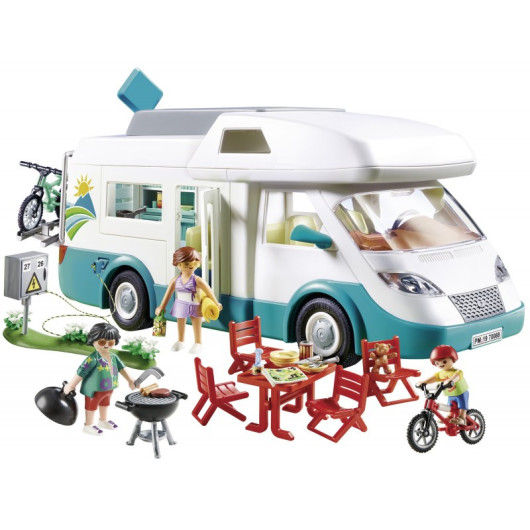 Camping-car et famille PLAYMOBIL - jouet playmobil camping-car