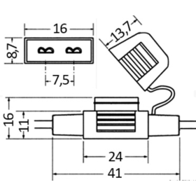 Porte fusible étanche SCI - Protection circuit basse tension bateau - H2R Equipements 