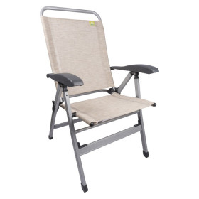 Fauteuil Primo VIA MONDO - fauteuil en aluminium avec dossier réglable, idéal pour le camping et le fourgon aménagé.