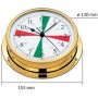 Equipement & accastillage pour bateau : BARIGO Viking montre / horloge de bord ø 130, laiton.