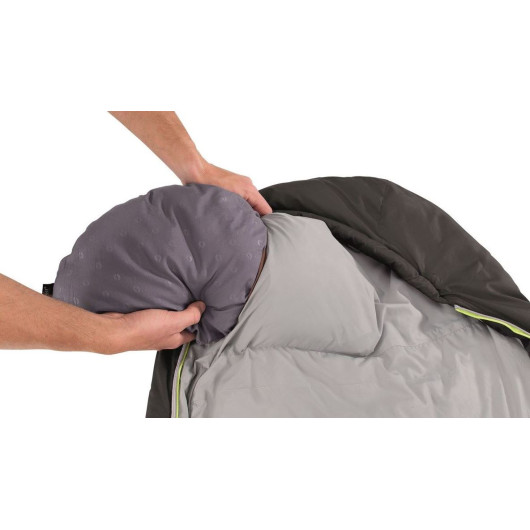 Oak Lux OUTWELL sac de couchage sarcophage avec capuche et pochette pour oreiller parfait pour le camping en montagne.