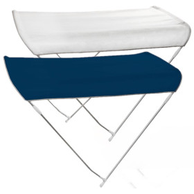 TASSILMARE Bimini 2 Arceaux toile blanche ou bleue, pour bateau à voile, moteur ou semi rigide