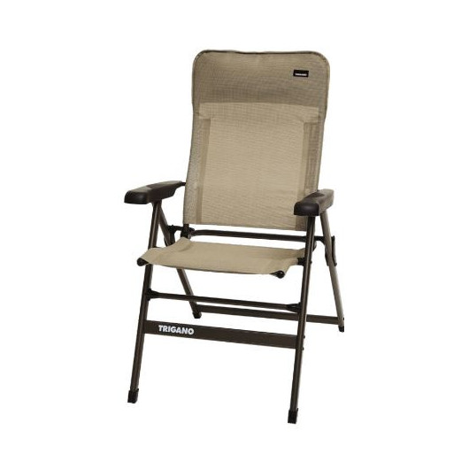 Fauteuil alu dossier bas Slim TRIGANO - chaise, siège plein air inclinable pour camping & caravane
