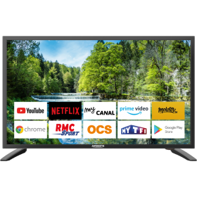 Smart TV 32'' Android 9.0 ANTARION - téléviseur 12V avec applications pour le camping-car et le fourgon aménagé.