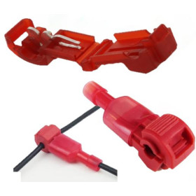 Kit de 50 cosses connexion rapide rouges NINIGI auto-dénudant pour câble 0,5 à 1,5 mm²