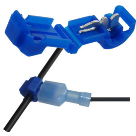 Kit de 50 cosses connexion rapide bleues NINIGI auto-dénudant pour câble 1 à 2,5 mm²