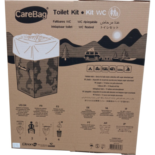 CLEANIS Toilettes sèches pliante - WC nomade sans eau pour camping, van ou fourgon aménagé