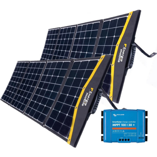 50W Panneau Solaire Portable Pliable Kit 12V Panneaux Solaires