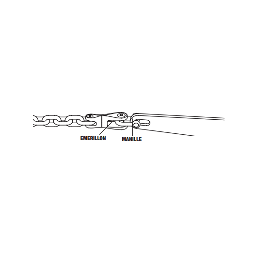 Connecteur émerillon inox chaîne 12 mm