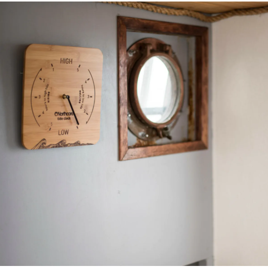 Horloge de marée en bambou mural NORTHCORE - Pendule & horloge bateau 