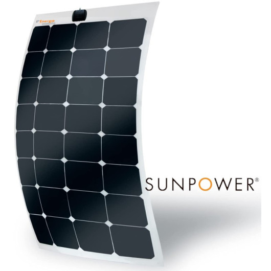 Panneau solaire ENERGIE MOBILE X FLEX 115 W avec cellule sunpower idéal bateau et fourgon aménagé.