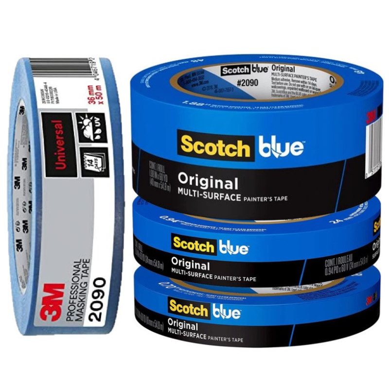 3M ScotchBlue 2090-1E Ruban adhésif de masquage peinture 24 mm x 55 m