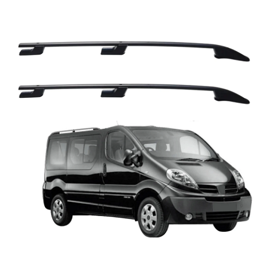 Rails de toit noir Renault Trafic 2 OMAC - barre de toit pour van & fourgon  L1H1 & L2H1 - H2R Equipements