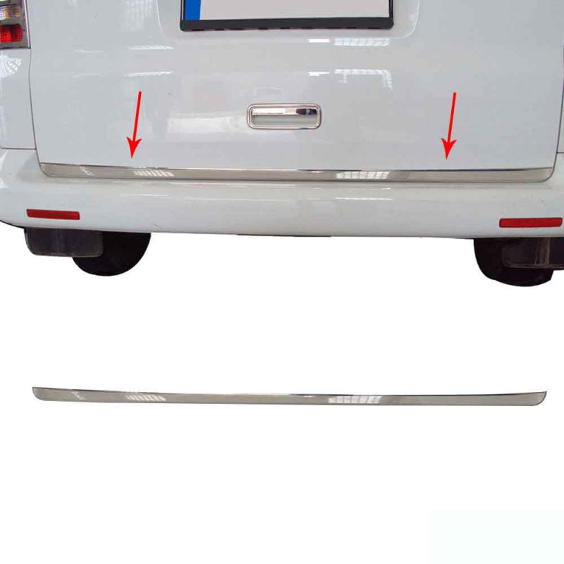 Baguette de protection de hayon inox VW T5 OMAC - accessoire carrosserie  fourgon aménagé - H2R EQUIPEMENTS