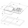 Foldy carrée LC1710 CAN - combiné évier inox & réchaud gaz basculant pour van, fourgon & bateau