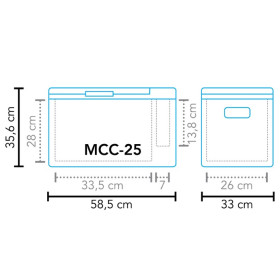 Cool Box MCC-25 MESTIC - glacière portable 12/24 V à compression van, camping & bateau