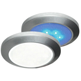 CARBEST Plafonnier LED 2 éclairages ø 69 mm Blanc ou bleu interrupteur tactile
