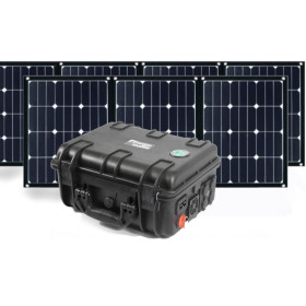 Kit batterie lithium portable avec panneau solaire pliable, générateur solaire PK80 ENERGIE MOBILE