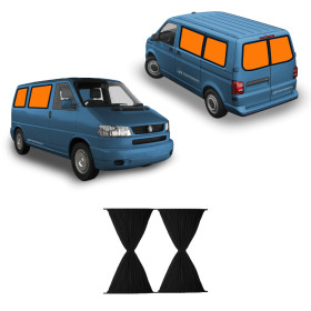 Rideau occultant cabine VW T4 OMAC - Accessoire isolation séparation fourgon et van aménagés