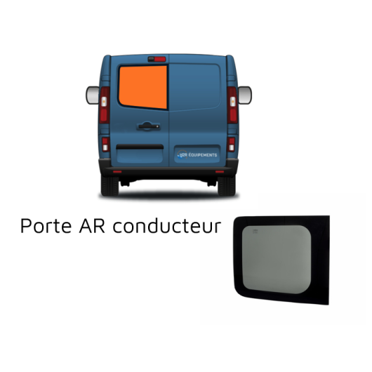 Fenêtre et baie latérale fixe avant droite pour Renault Trafic 2