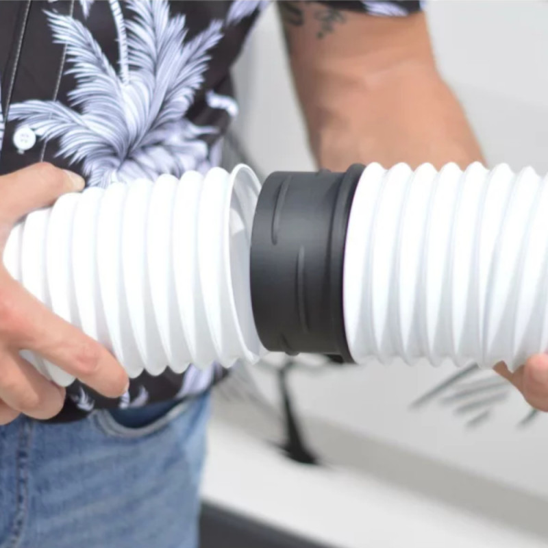 Raccord coudé pour tuyau d'échappement en acier inoxydable