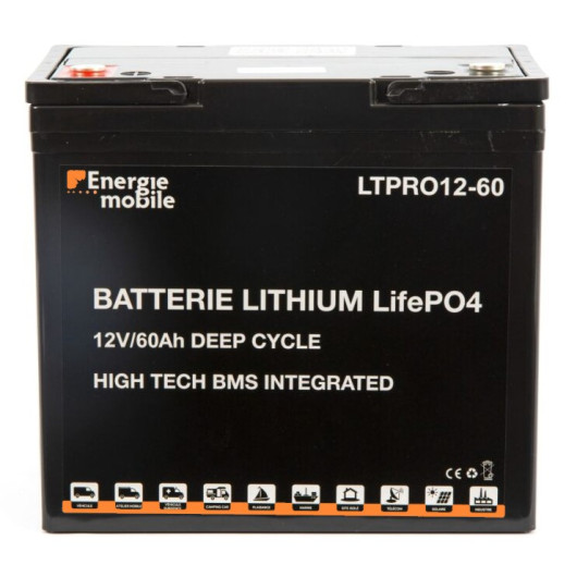 Batterie Lithium LTPRO 12-60 ÉNERGIE MOBILE pour Véhicules