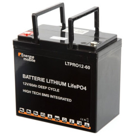 Batterie lithium haute techno en 12V capacité 60 Ah pour système électrique bateau, camping-car et fourgon aménagé.