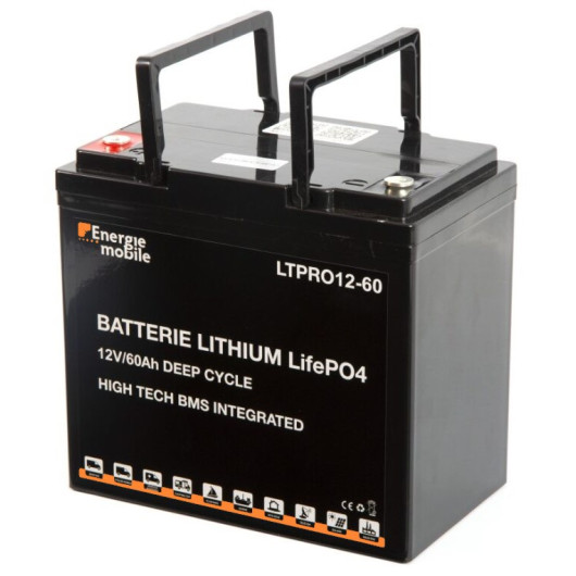 Batterie Lithium LTPRO 12-60 ÉNERGIE MOBILE pour Véhicules Aménagés et  Bateaux – H2R-EQUIPEMENTS